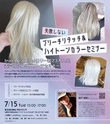 画像: 失敗しないブリーチリタッチ＆ハイトーンカラー セミナー